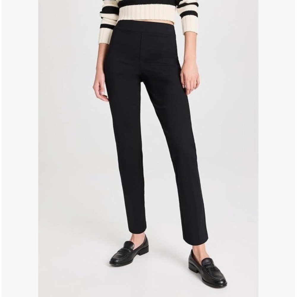 SPANX Perfect Black Pant Slim Straight Pull On Black Stretch Women's Large